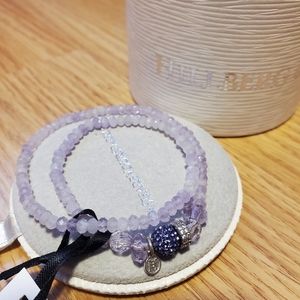 NWT Hillberg and Berk Sparkle Ball Double Wrap Bracelet